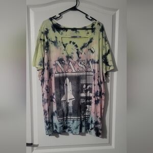 Torrid Multicolor Tie-Dye NASA Tee